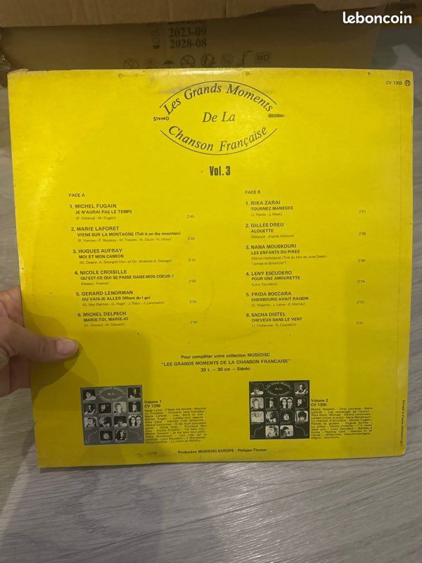 Vinyle 33t grand moment chanson française (image 2)