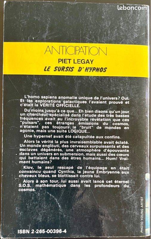 Le sursis d'Hypnos - Piet Legay - Anticipation - Science-fiction - Fleuve Noir (image 2)
