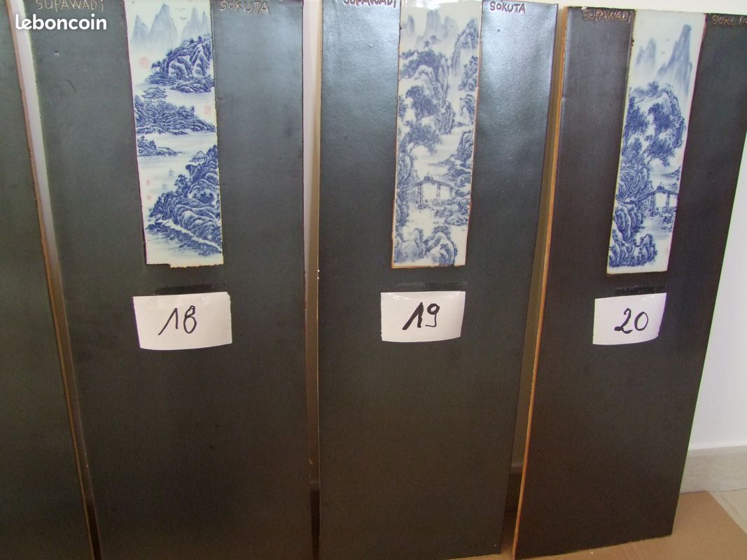 Céramique grande hauteur motif japonisant vendu à la pièce (image 11)