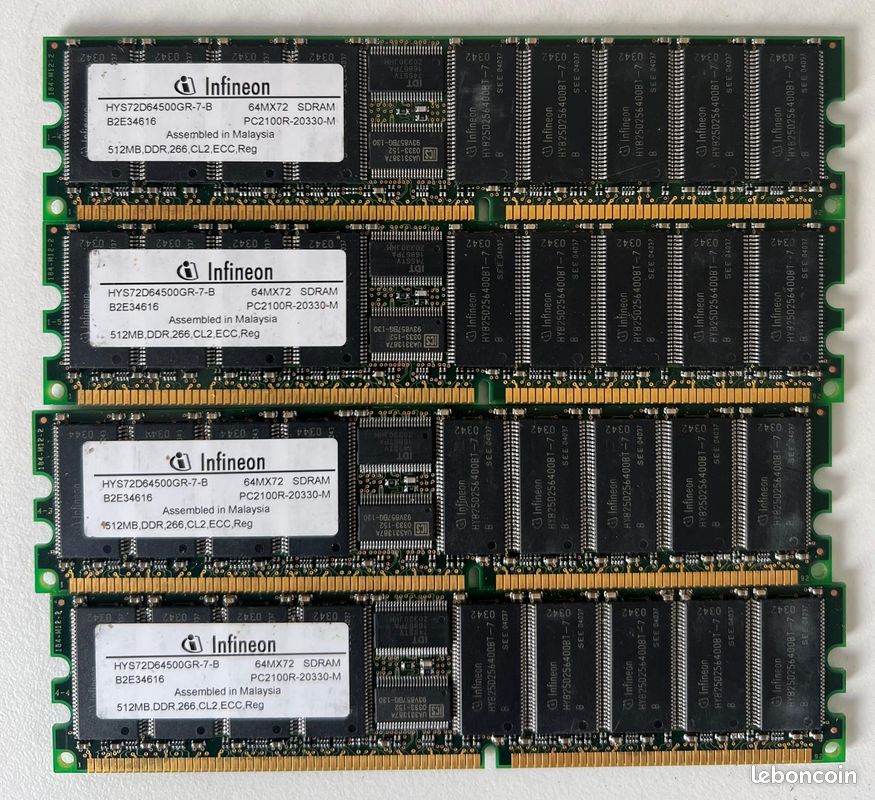 Lot de Mémoire Vive RAM pour ordinateur DDR3/DDR4 et serveur ECC (image 12)