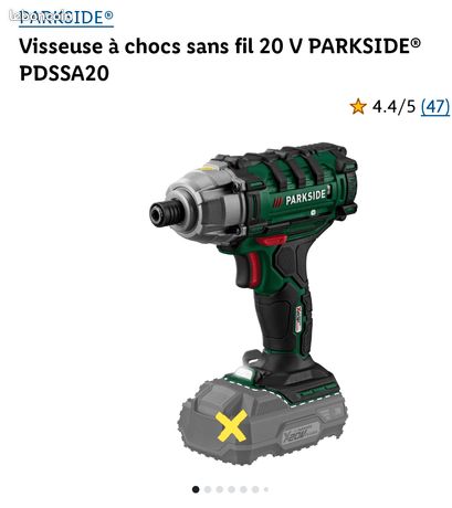 Visseuse à Chocs Parkside 20V Sans Fil – Neuf – Sans Batterie Ni Chargeur (outil Nu)