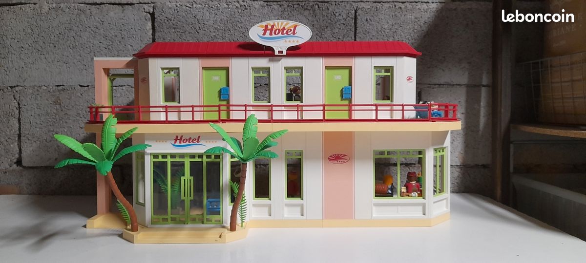 Lot Playmobil 5265 - Extension Grand Hôtel - Complet Avec Accessoires Et Personnages - Très Bon État