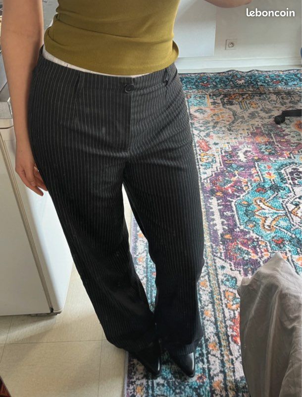 Pantalon rayures Bershka (image 1)