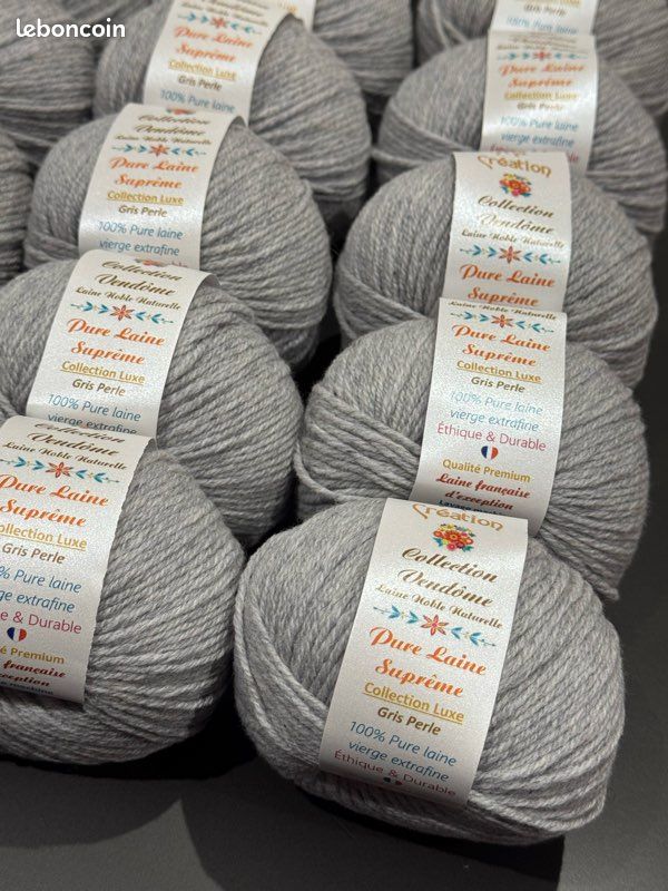 Pure laine suprême gris perle 16 pelotes de 50g 130m (image 10)