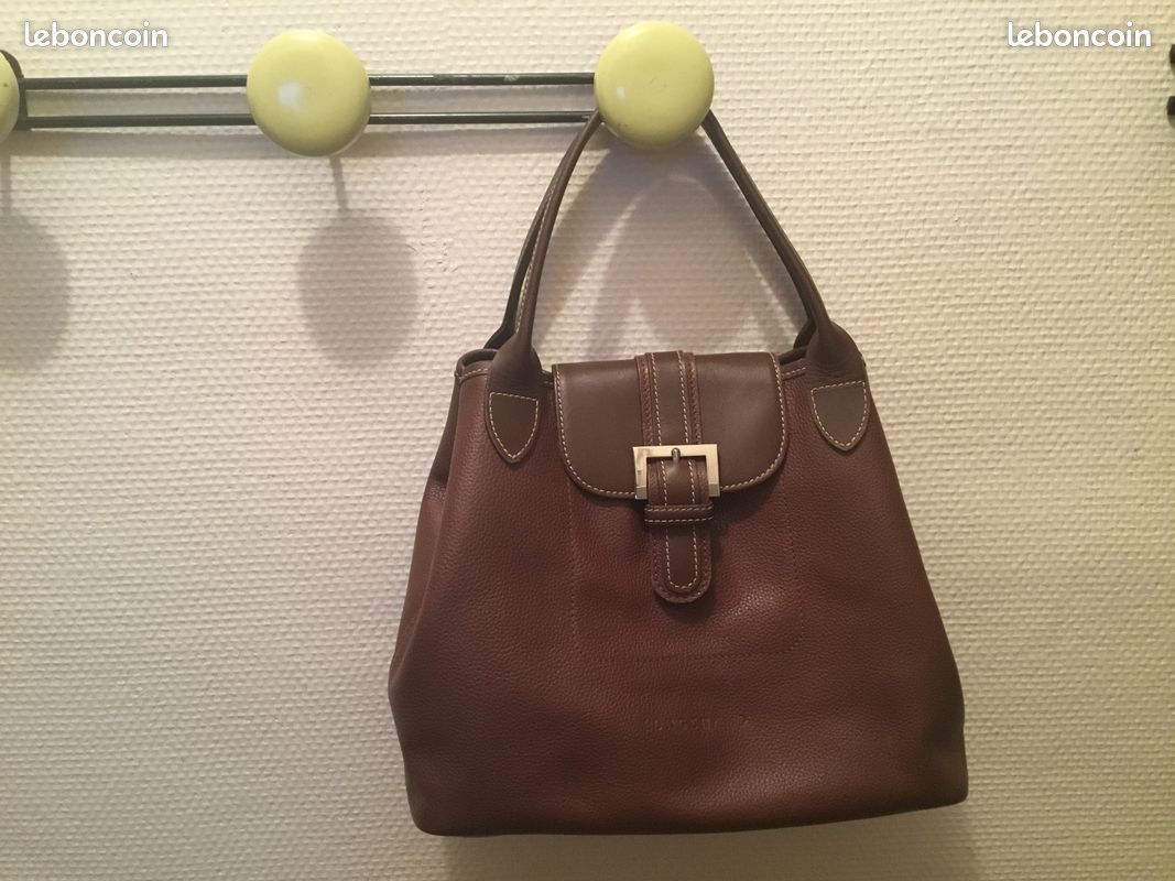 LONGCHAMP ⭐️ sac Gatsby en cuir marron TBE (image 5)