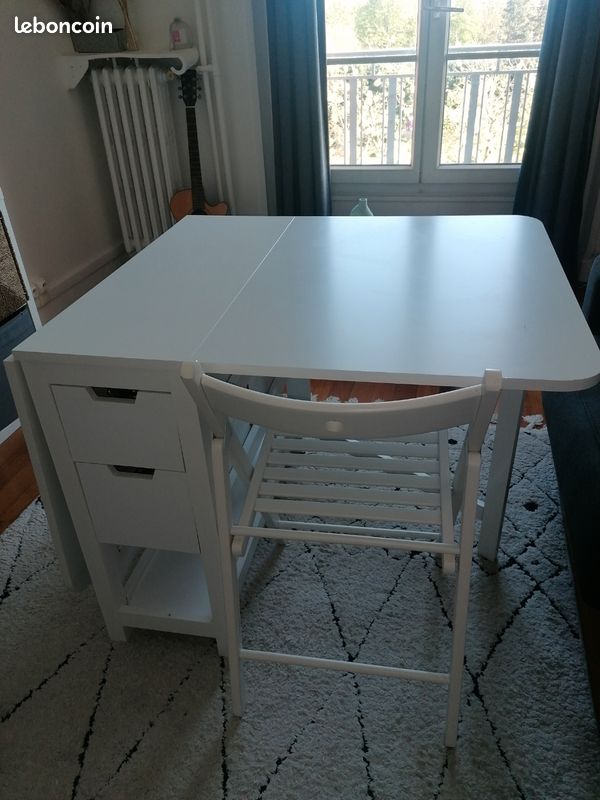 Table à rabat blanche Neuve (image 7)
