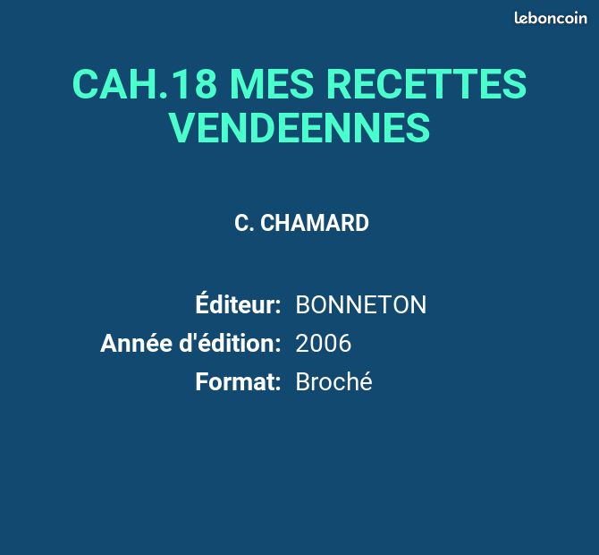 Cah.18 mes recettes vendeennes - c. Chamard (image 2)