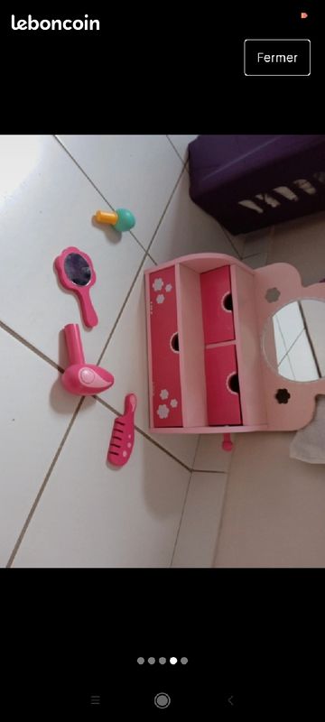 Coiffeuse rose enfant (image 1)