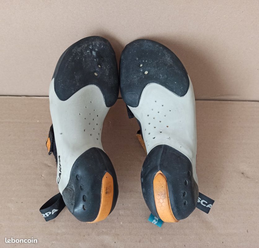 Chaussures d'Escalade Scarpa Booster Pointure 41 Taille Chaussons Noir Orange (image 5)