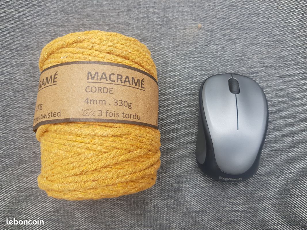 𧔠Lot de 5 bobines de macramé : 4mm, 330g, 4 coloris , crochet ou tout autre loisirs créatifs 𧔠(image 4)