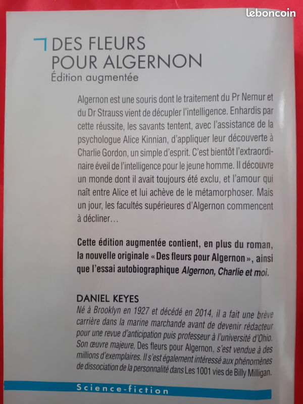 Livre "Des fleurs pour Algernon" de Daniel Keyes (image 2)