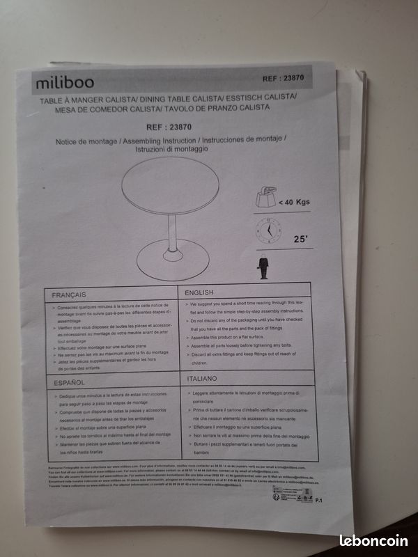 Table à manger - modèle Calista miliboo (image 3)