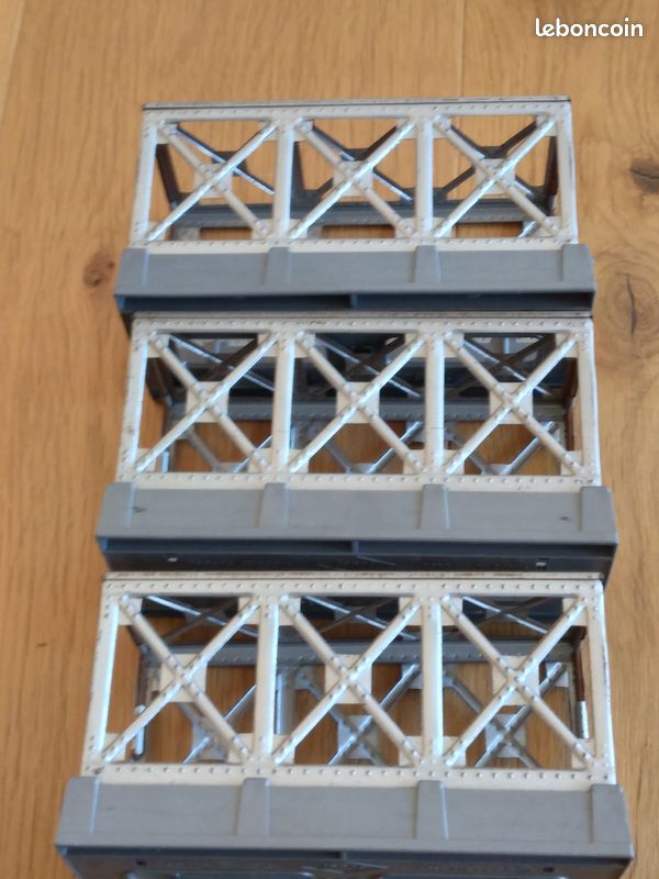 4 Tabliers De Pont Avec Balustrades Jouef - Échelle HO (1/87) - Occasion Bon état