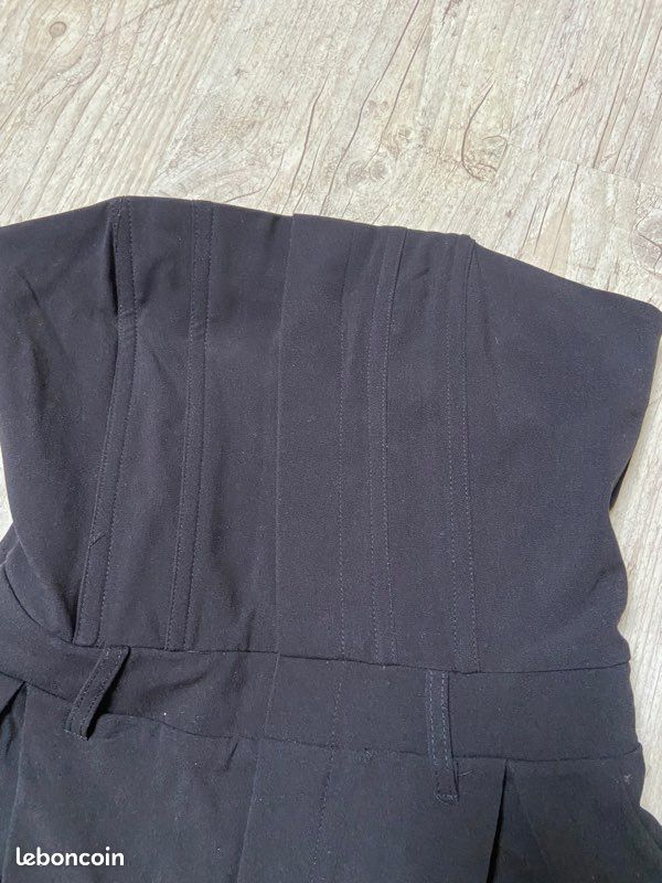 Combinaison pantalon bustier noire (image 3)
