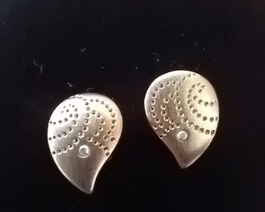 Boucles D'oreilles Vintage Pierre Lang - Paire En Occasion Bon état, Fermoir Clous
