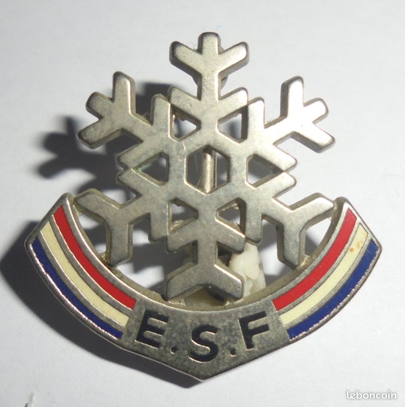 Broche ESF Enfant 1ère étoile Ski De Fond, Badge émail, Made In France