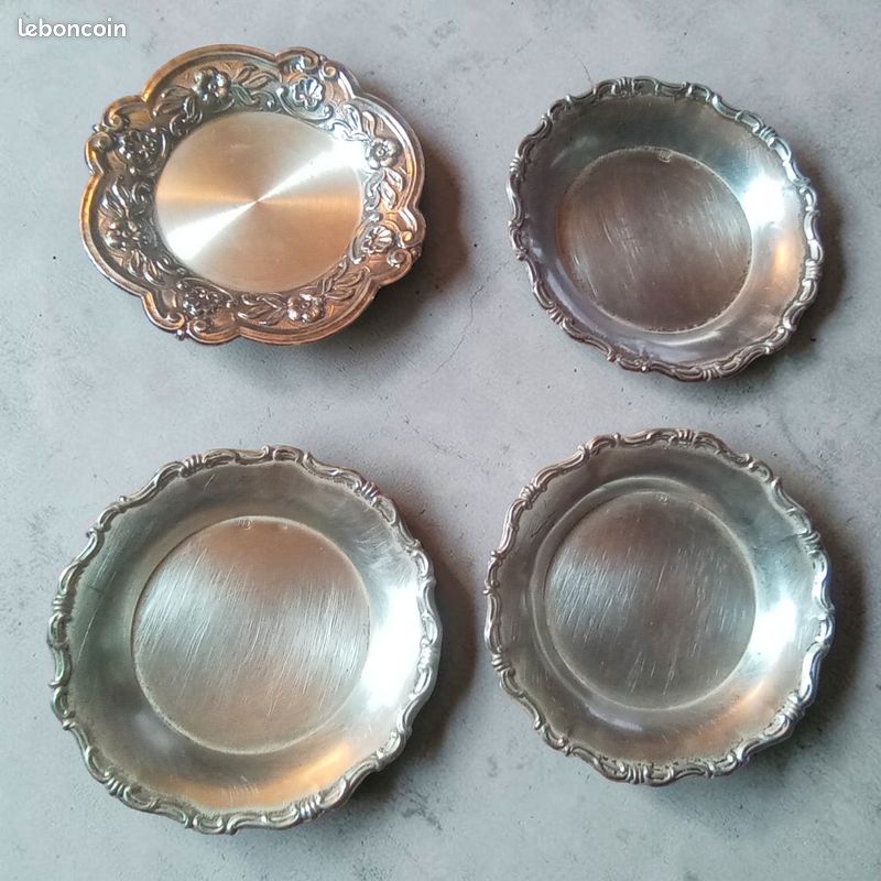 Lot De Sous-verres En Argent Sterling – Vintage Années 1920-1949 (occasion)