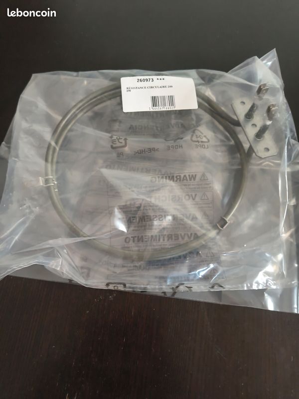 Résistance circulaire 2000W pour Four, cuisinière 481225998405 ARISTON HOTPOINT, BAUKNECHT, CYLINDA, FAGOR, IGNIS, IKEA, IKEA WHIRLPOOL (image 1)