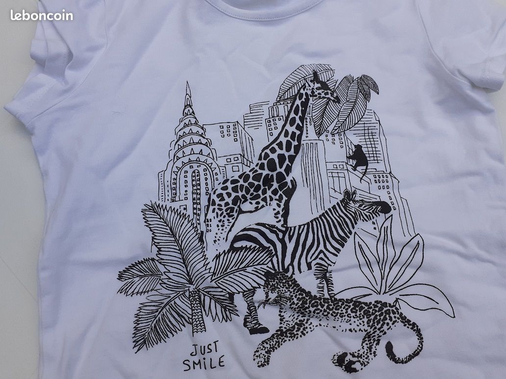 Tee shirt blanc motif jungle Catimini (image 2)