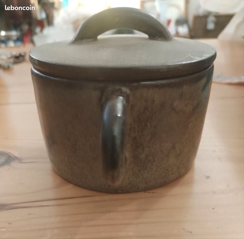 Pot à Olives En Grès Vintage Arts Ceram Grand Feu - Décoration Ancienne, Très Bon état