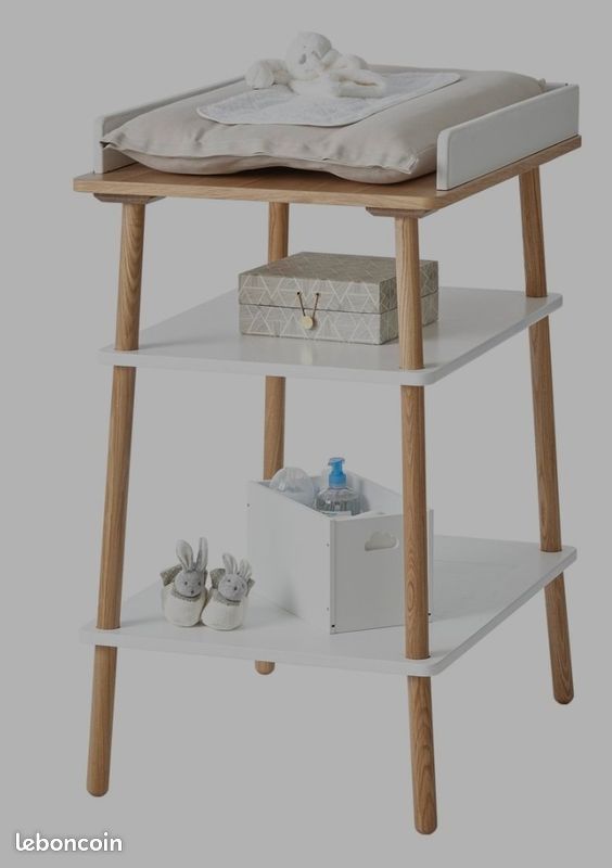 Table a langer bois et blanc - Ligne Confetti Verbaudet - comme neuve (image 2)