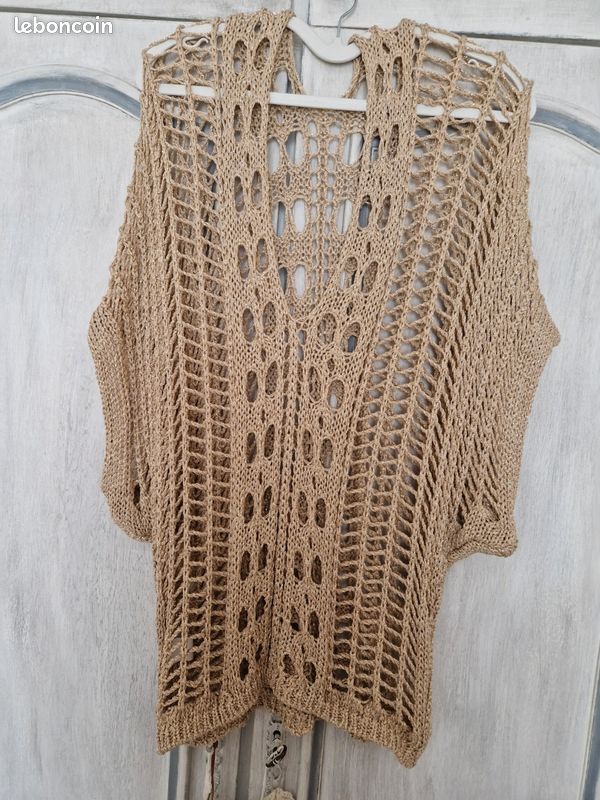 PULL DORÉ ajouré décontracté (image 2)