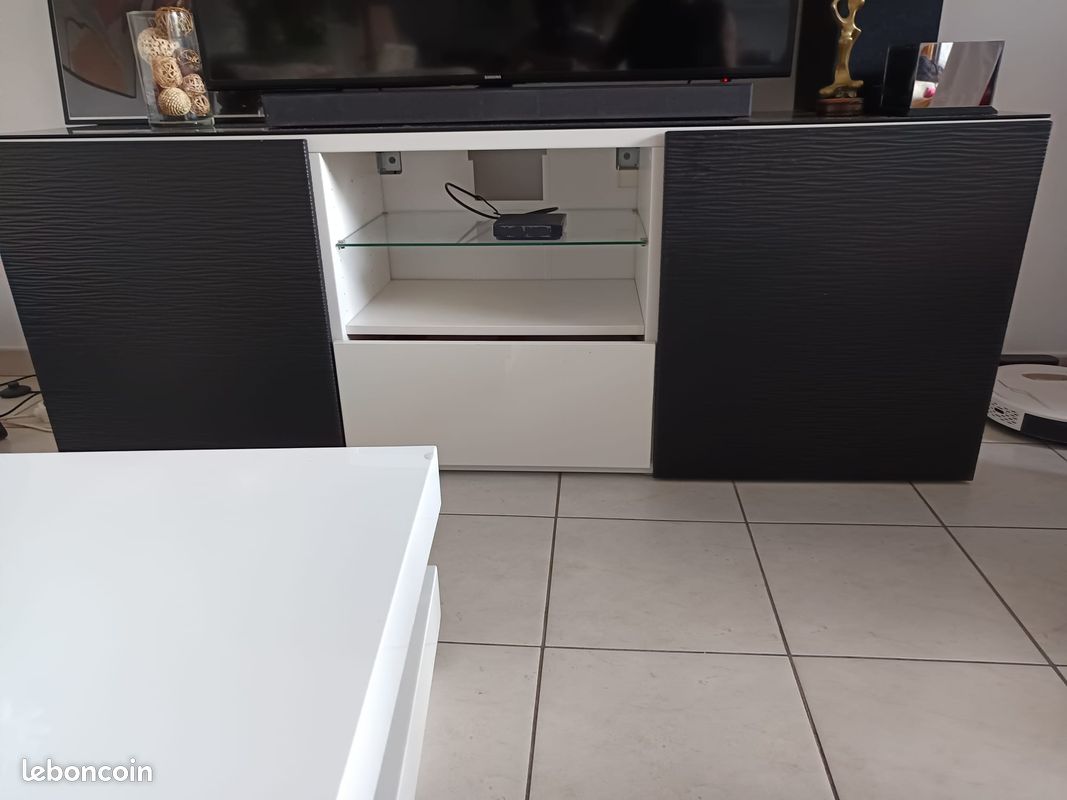 Meuble TV IKEA BESTÅ 180cm + Plateau Verre (image 1)