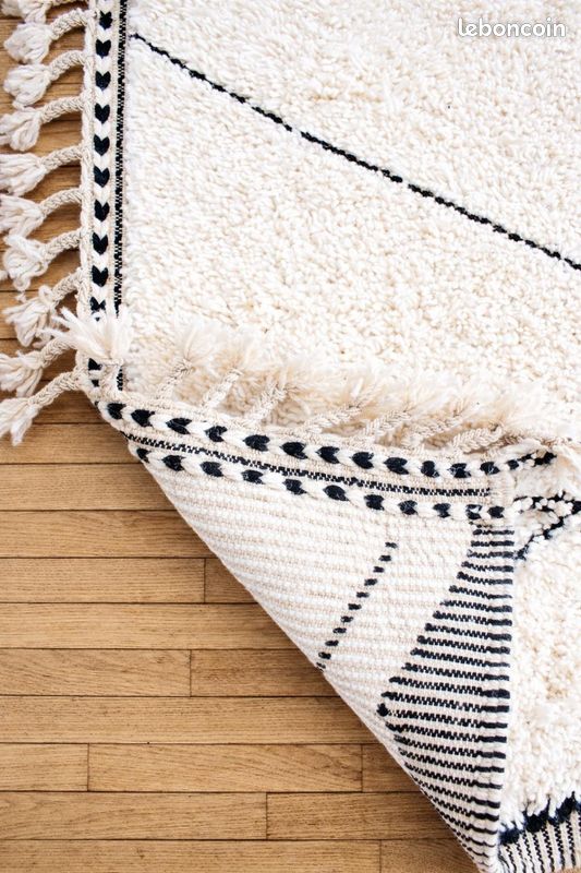 Tapis Berbère authentique laine marocain beige OUARAIN & Royaume du Tapis