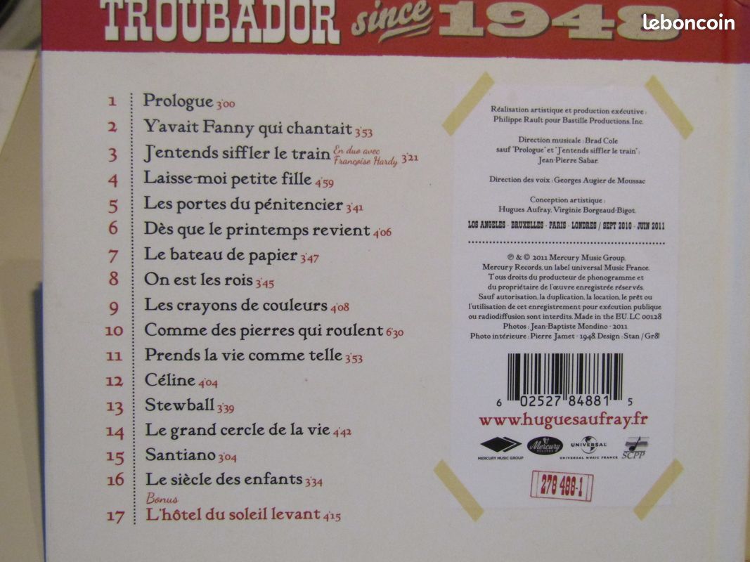 C.D. Hugues Aufray 17 titres NEUF de chez NEUF (image 2)