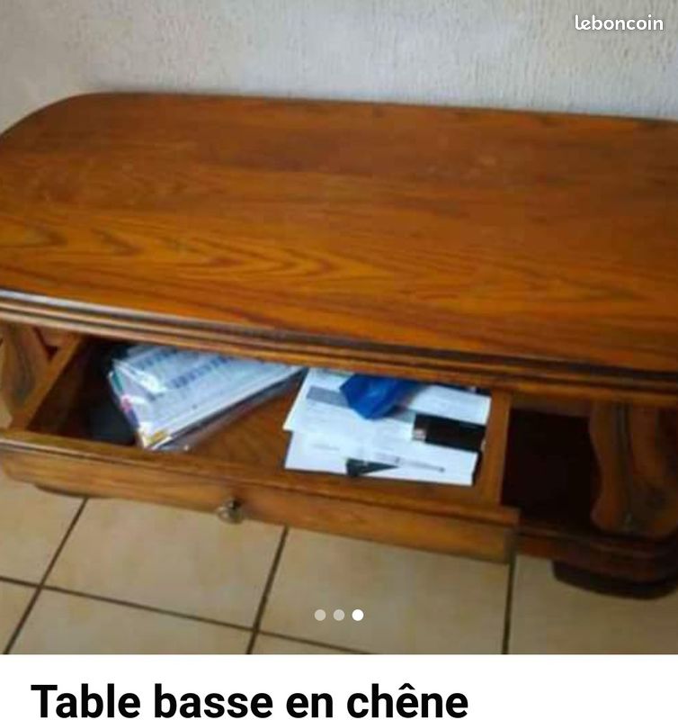 Table basse en chêne (image 3)