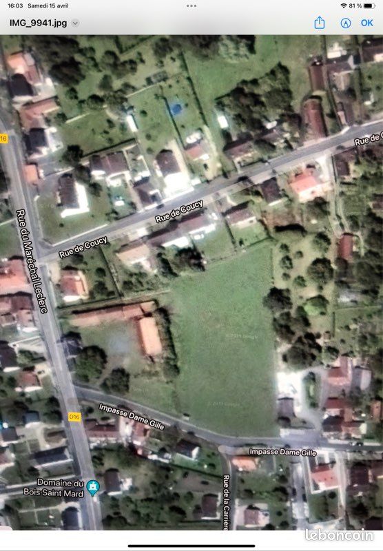 Terrains à bâtir à Tracy Le Val: Oise. 16 kms de Compiègne, 11 kms deNoyon, 55 000 euros par lot · à Tracy-le-Val · 55 000 €