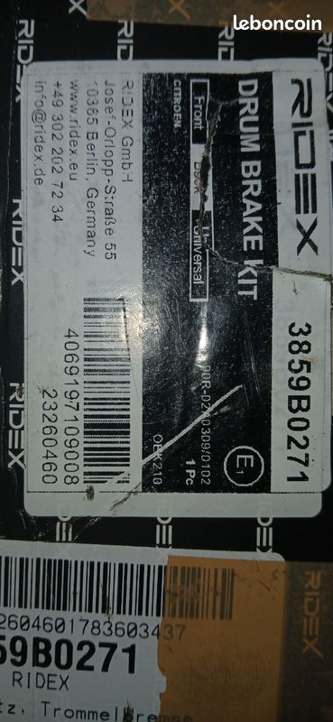 Kit frein arriere AX (image 2)