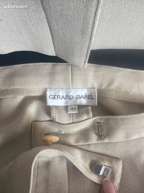 Ensemble Tailleur Pantalon Gérard Darel Beige - T44 - Fluidité & Élégance (image 3)