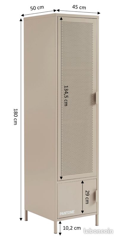 Vestiaire PANTONE métal beige taupe h180cm (image 4)