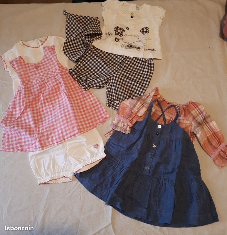 Lot de 3 ensembles fille printemps été 6 mois (image 1)