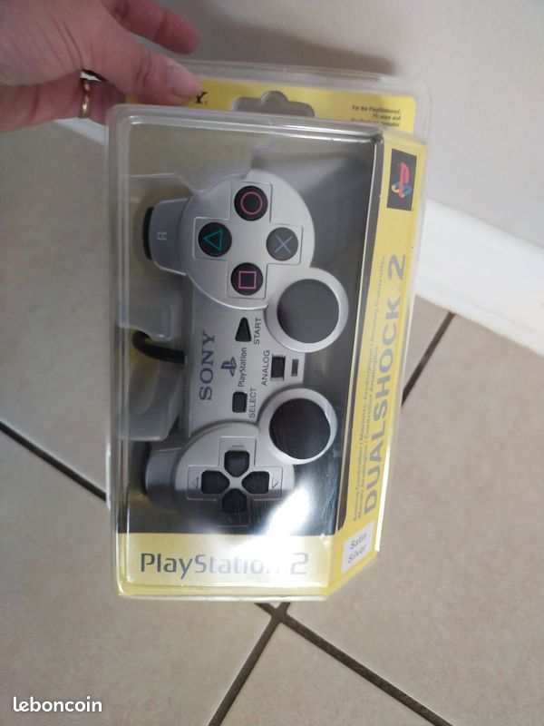 Coque Avant Manette PS2 Dualshock 2 - Sony Argent Officielle - Occasion