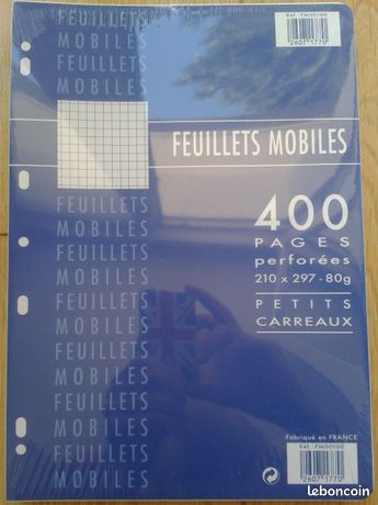 Feuilles mobiles – Petits carreaux