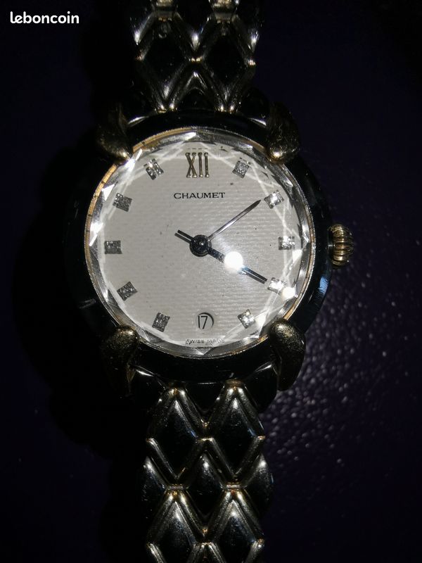 Montre CHAUMET or et acier diamants griffe Elysee (image 1)