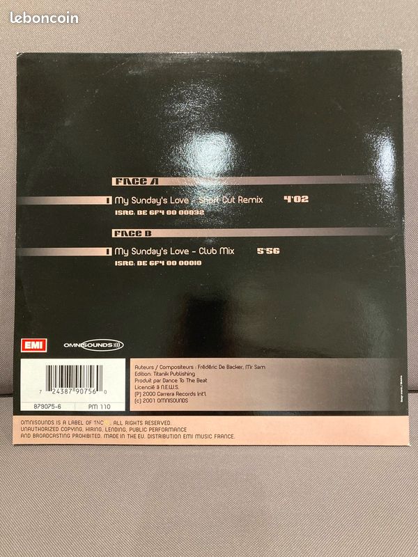 MADRID INC - My sunday’s love (maxi vinyle neuf) (image 2)
