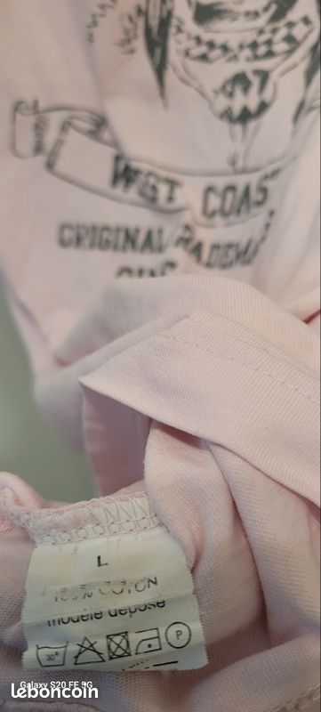Tee-shirt ARGILANO taille L rose (image 6)