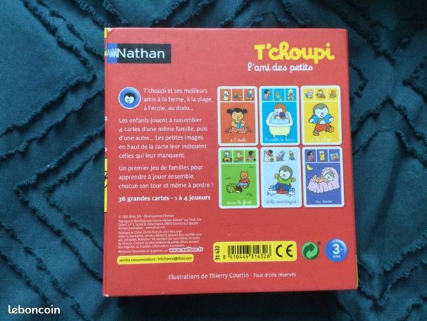Nathan - Mon 1er Jeu De Familles T'choupi - Jeu De Cartes Éducatif Dès 3 Ans