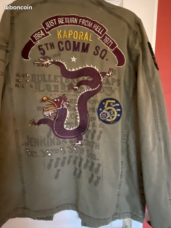 Veste kaki façon militaire homme Kaporal Vêtements