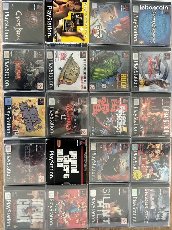 SÉLECTION DE 16 jeux PlayStation 1 avec et sans étui Final Fantasy GTA