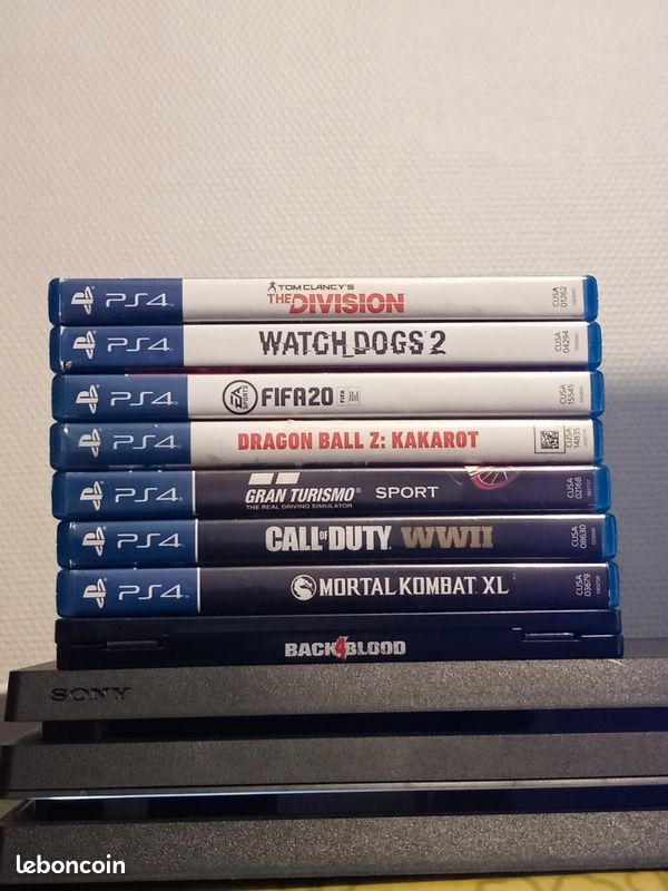 Lot de jeux PS4 – The Division, Watch Dogs 2, FIFA 20, DBZ Kakarot, etc (image 1)