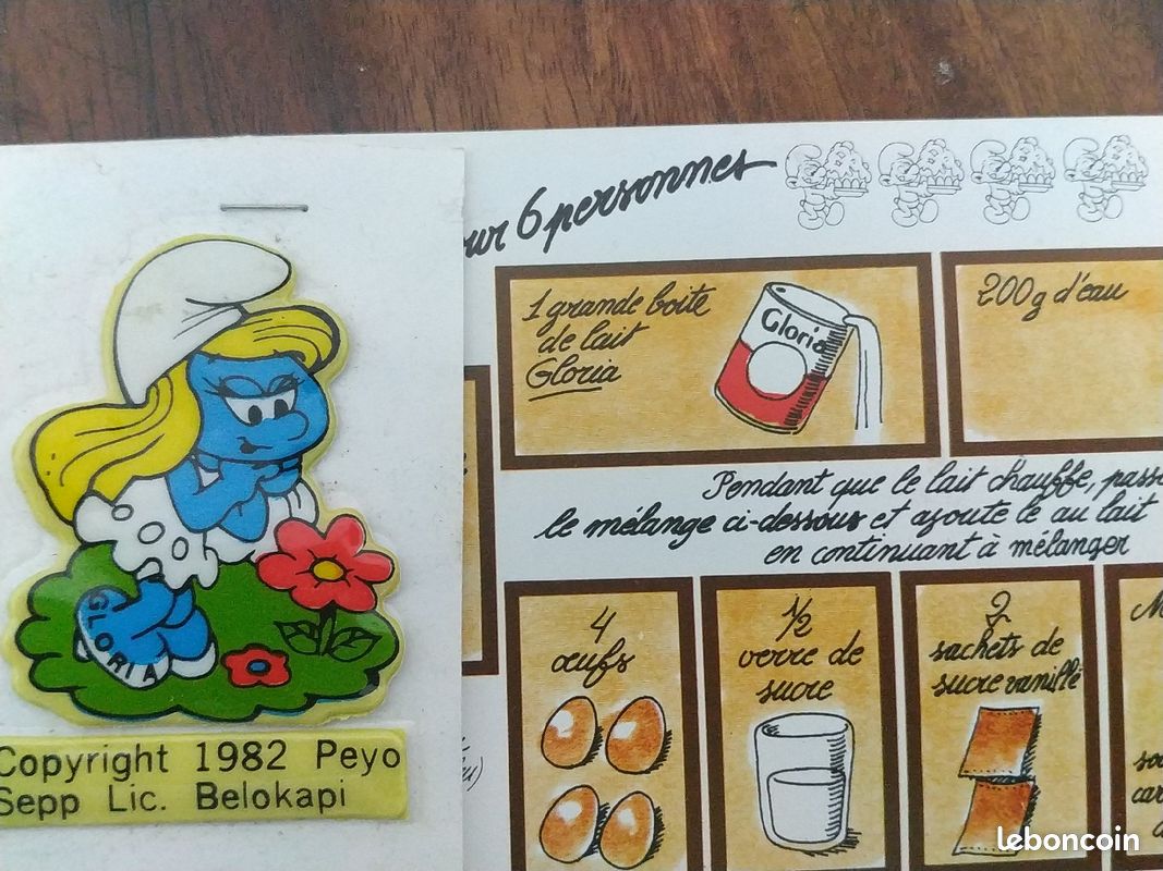 Un lot de 5 stickers Schtroumpfs des années 82 (image 3)