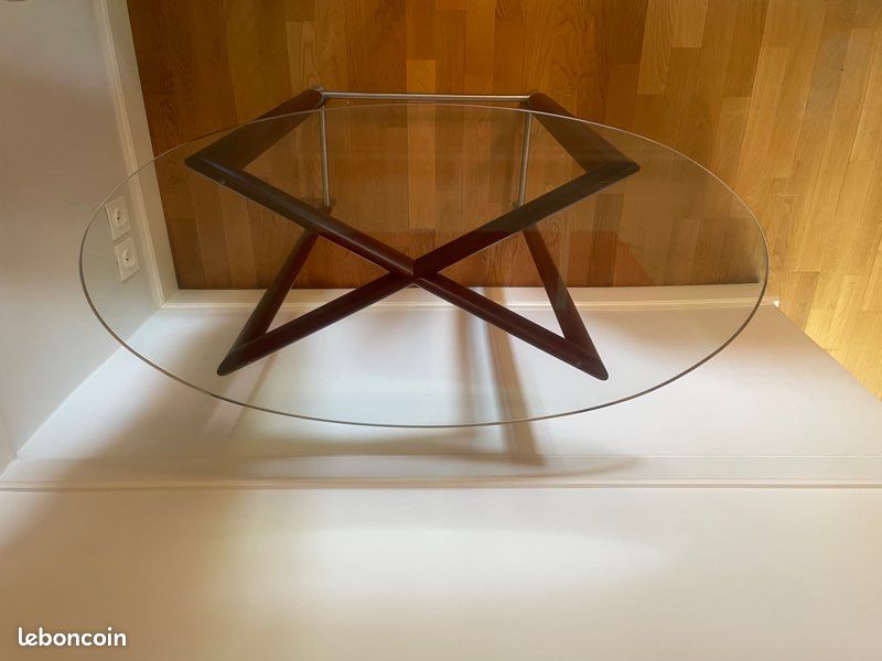 Vends console desserte bois et verre (image 2)