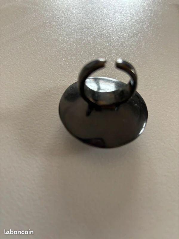 Bague Tribu Rigaux En Étain Argenté Vieilli Et Bois - Style Ethnique Et Unique - Neuf Avec Étiquettes