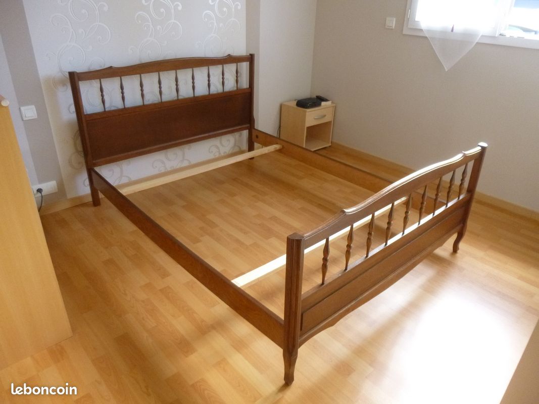 Lit 2 places en bois (image 1)