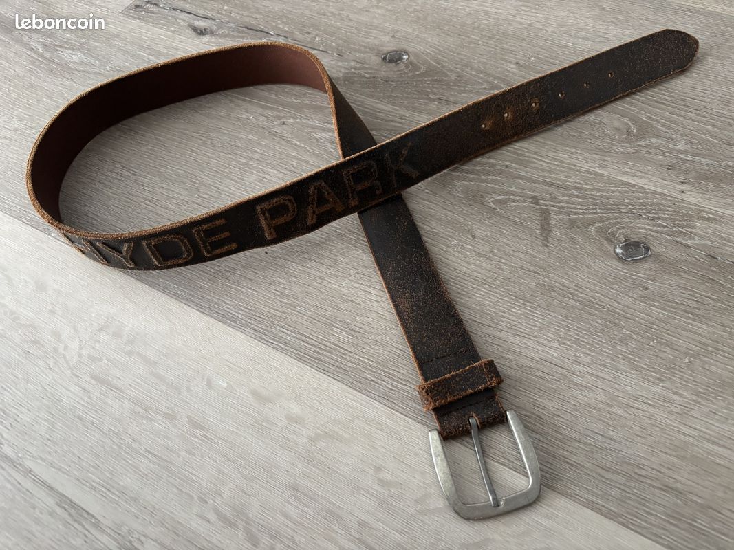 Ceinture homme en croûte de cuir HYDE PARK- 105cm-Très bon état (image 3)