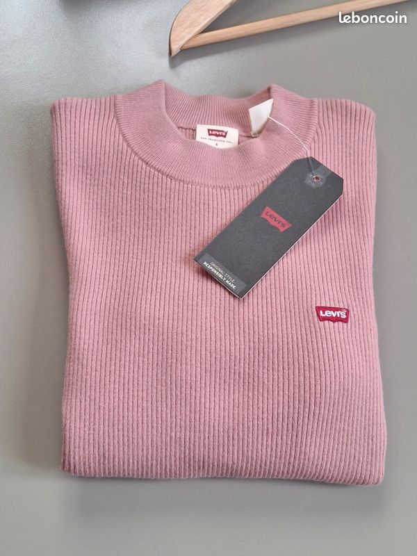 Levi's Femme Pull-Over Col Rond Maille Côtelée - Sweat Doux Et Confortable